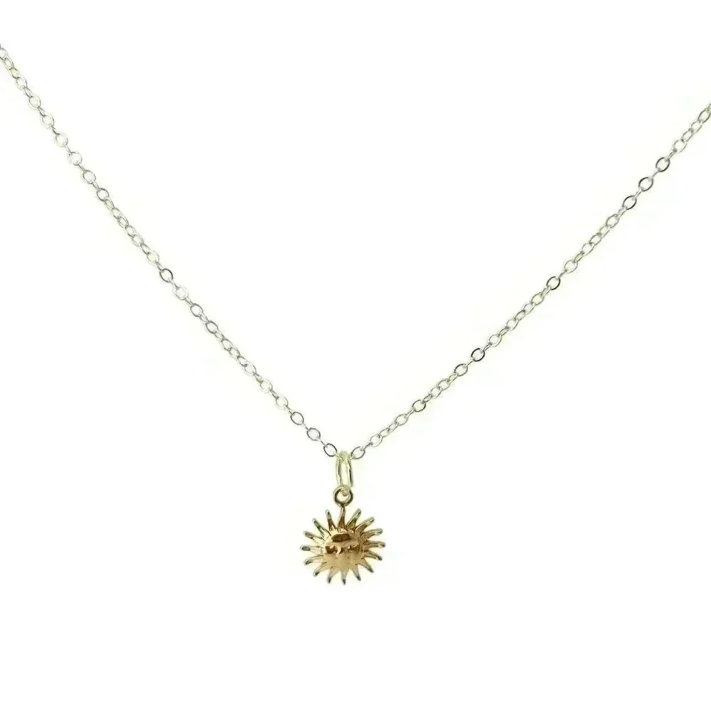 Gold sun sunshine necklace, celestial jewelry made with love
